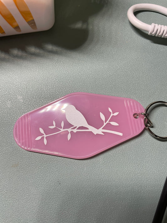 Bird on Branch Keychain