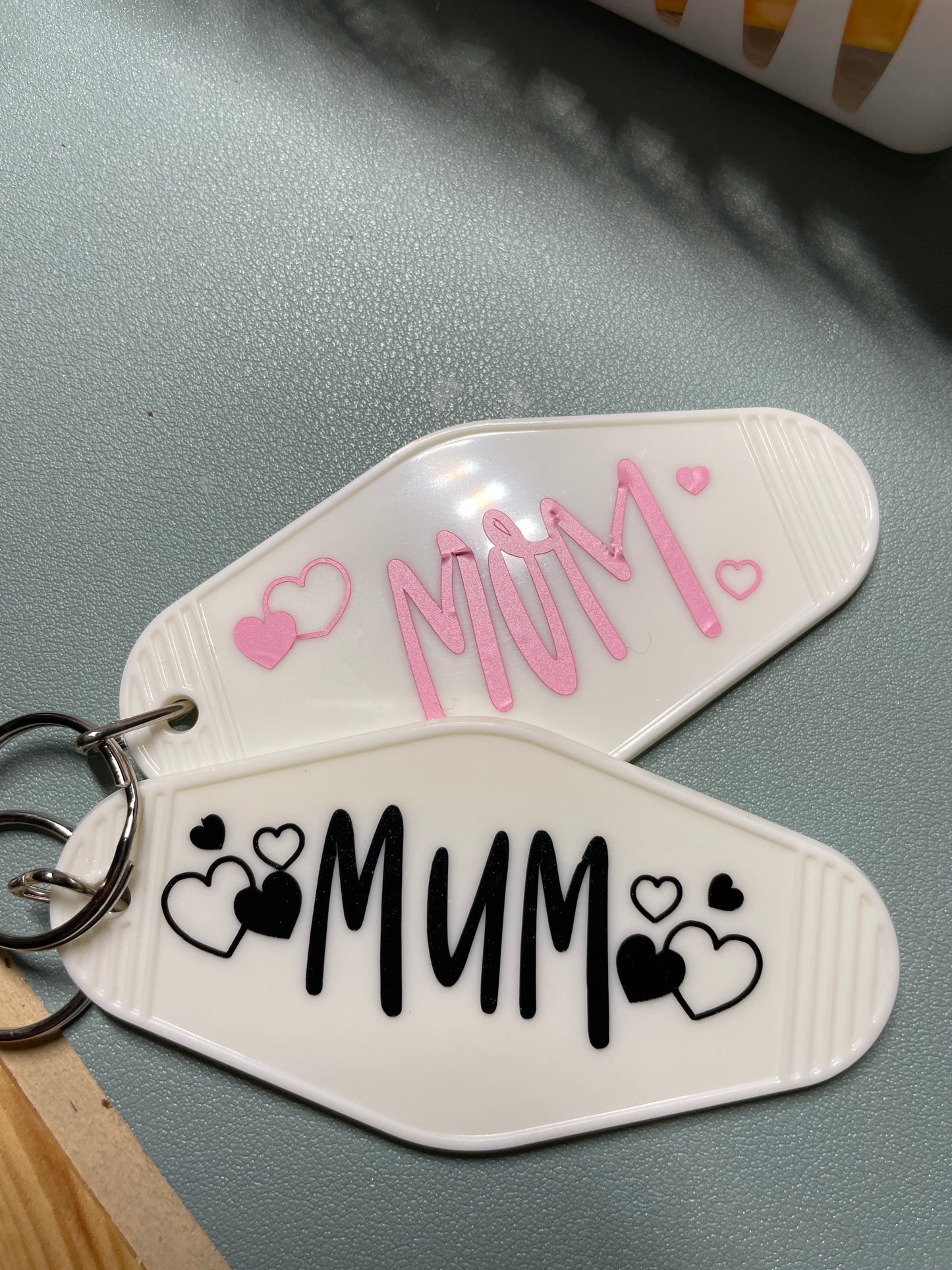 Mom or Mum Keychain