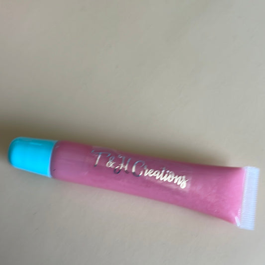 Pink Iridescent Lip Oil - Strawberry