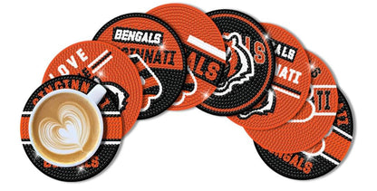 Football beaded coasters pack of 8
