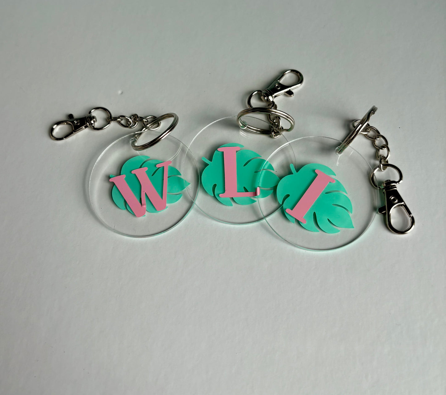Tropical Letter Keychains