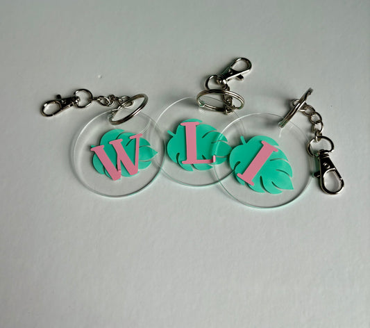 Tropical Letter Keychains