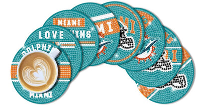 Football beaded coasters pack of 8