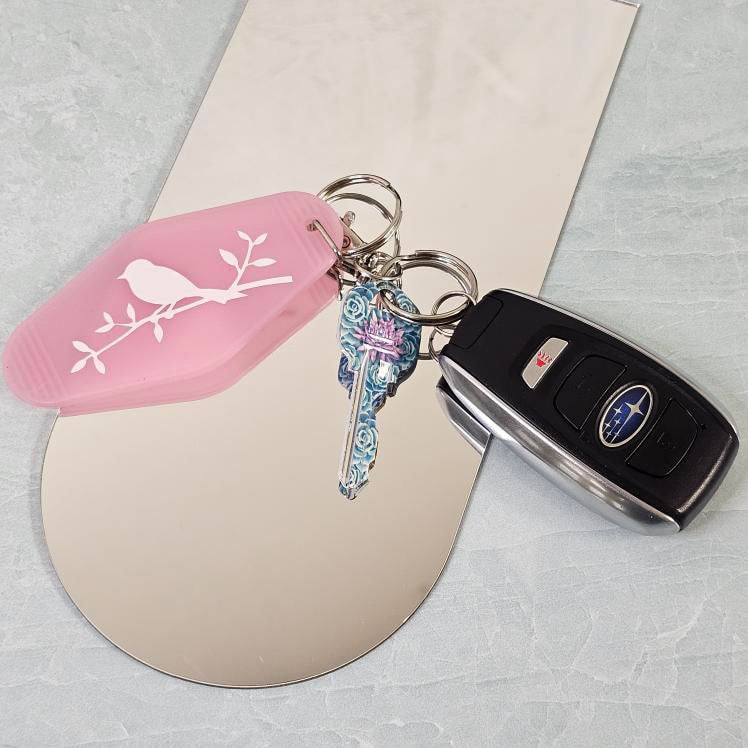 Bird on Branch Keychain