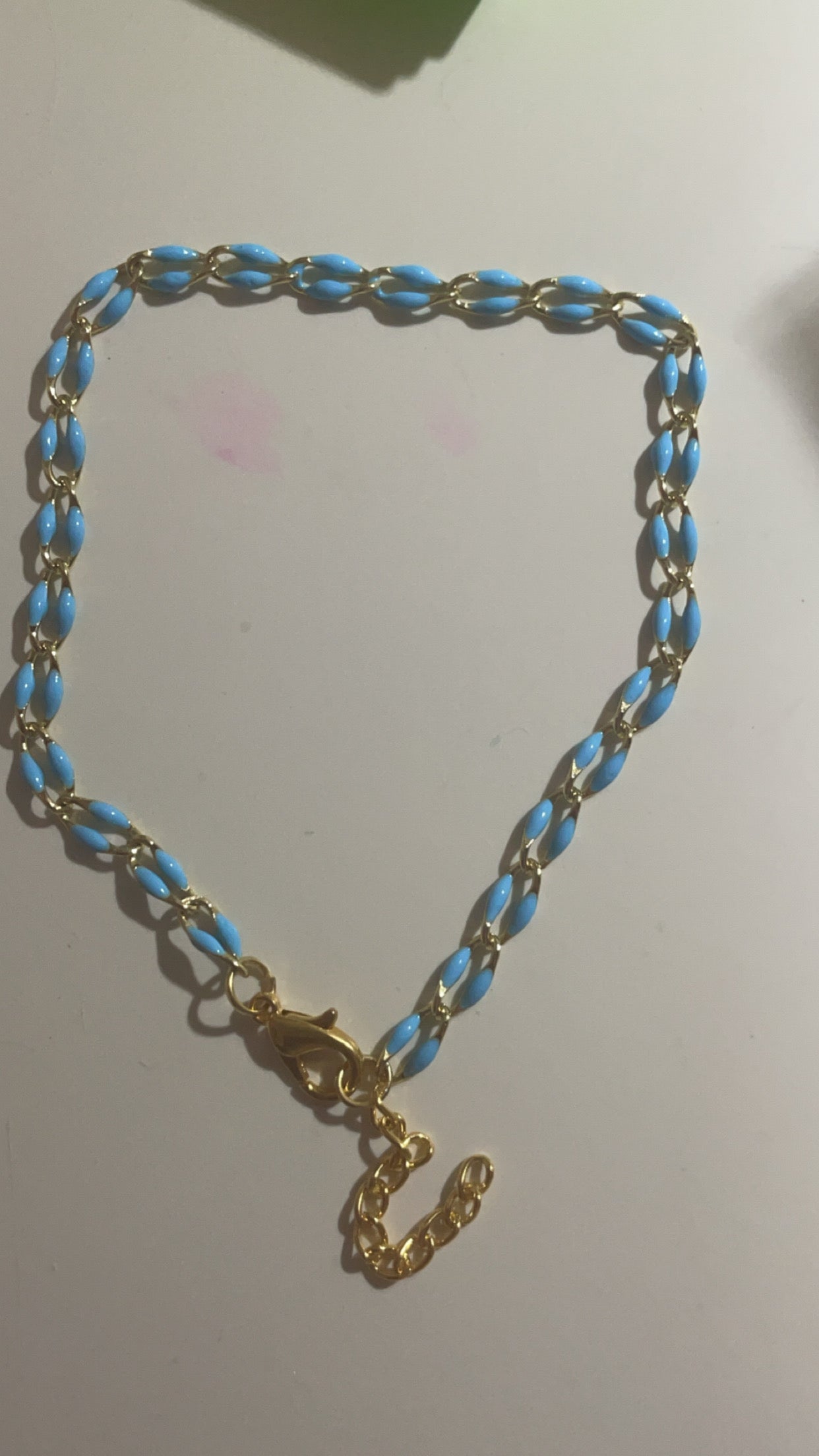 Baby blue anklet